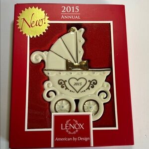 Lenox 2015 "Baby's First Christmas" Carriage Ornament New in Box